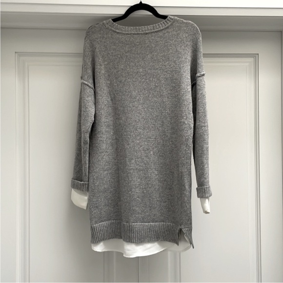 FRANKLIN + DAYSI Sweater Dress with White Shirt Details - Picture 2 of 3